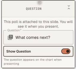 The question What comes next, with Show Question enabled